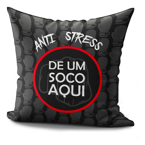 Imagem 1 de 2 de Almofada Completa 40x40cm Anti Stress Dê Um Soco 3
