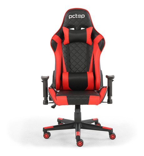 Cadeira Gamer Pctop Deluxe X-2521 Preta E Vermelha
