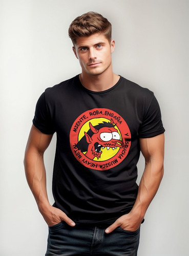 Playera Demonio Miento Roba Engaña Bart Simpson