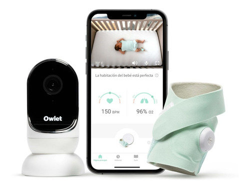 Imagen 1 de 9 de Owlet Monitor Duo: Smart Sock 3 + Cam Hd - Media Bebe