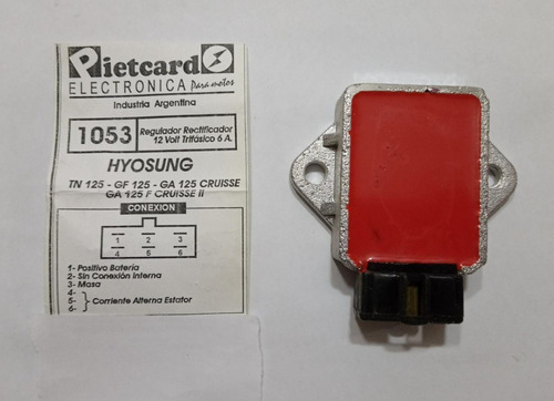 Regulador Voltaje Hyosung Tn/ga 125 Pietcard 1053 Ciclomotos