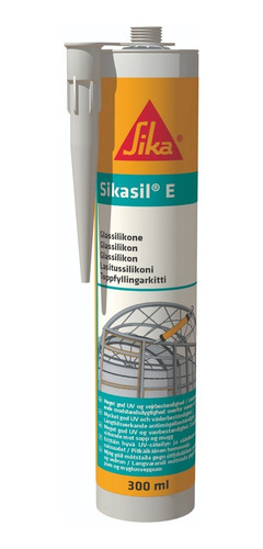 Imagen 1 de 6 de Sellador De Silicona Acetico 609106 Sikasil E X280ml Sika