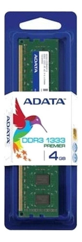 Memoria Ram Color Verde 4gb 1 Adata Ad3u1333w4g9-s