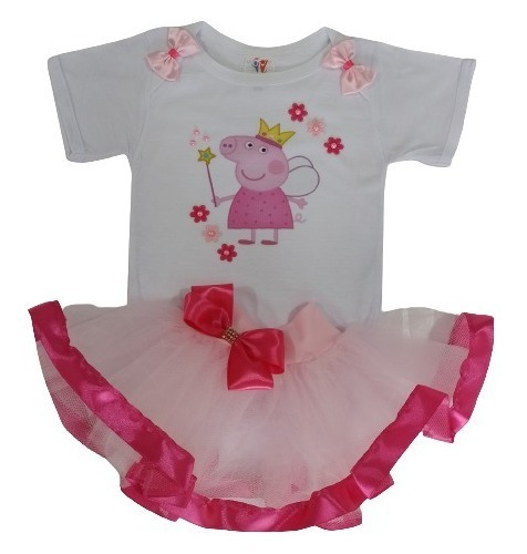 Roupinha Para Bebe Mesversario Festa Peppa Pig Porquinha