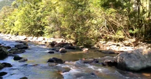 Terreno Montanhoso Com Pequena Cachoeira E Açude