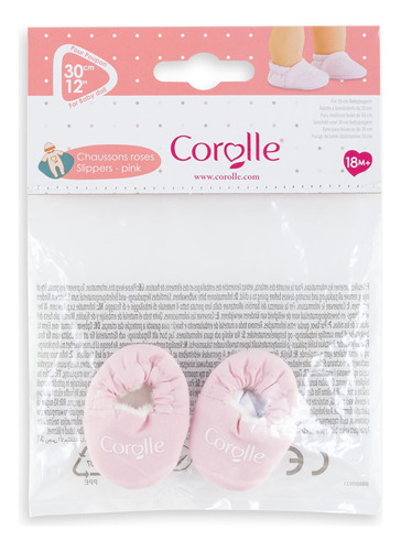 Corolle Baby Doll Pink Slippers Accessory - Mon De Lunes Pre