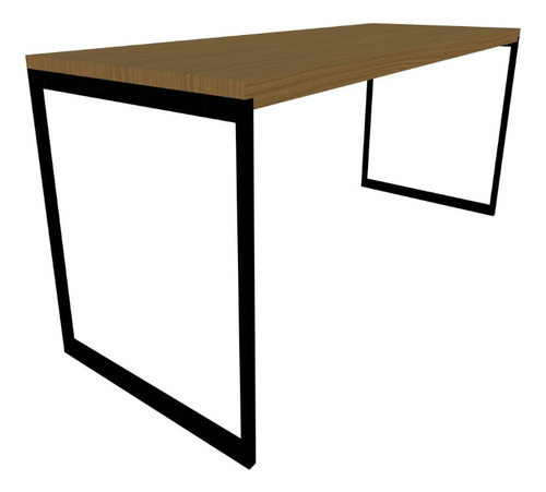 Mesa Industrial 150cm P/ 2 Pessoas Preta Reforçada Mdf