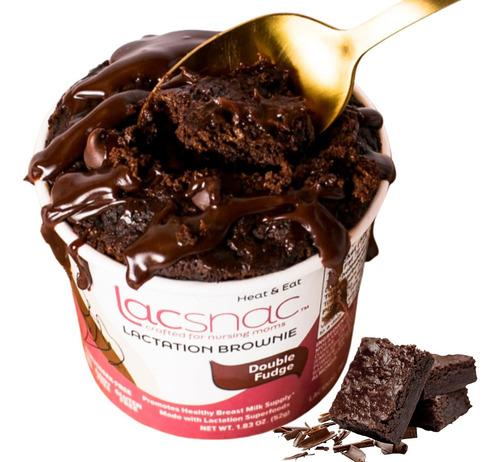 Lacsnac Lactation Double Fudge Brownie Cup (1.83 Oz, Paquete