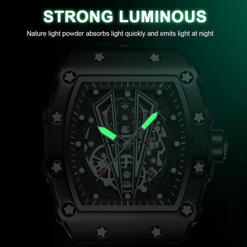 Reloj Luminoso De Cuarzo De Silicona Poedagar 995