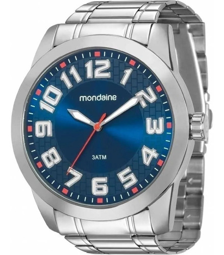 Relógio Mondaine Masculino Prata Barato Original Garantia
