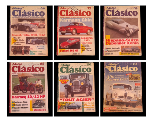 Seis Revistas Motor Clásico 