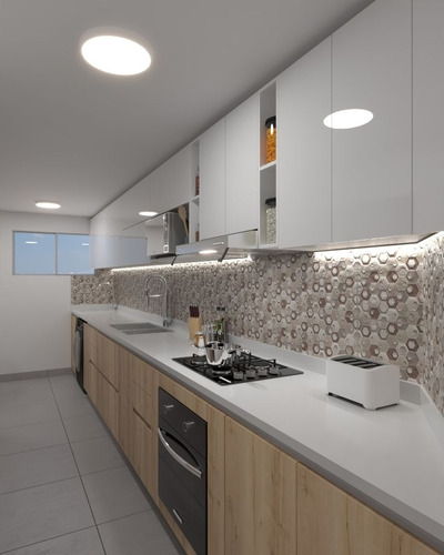 Cocinas Empotradas Modernas, Topes En Sinterizado Y Cuarzo