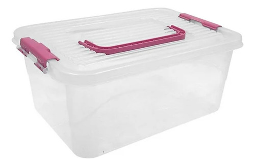 3 Pzs Caja Organizador Contenedor Con Asa Plástico 11 Lts