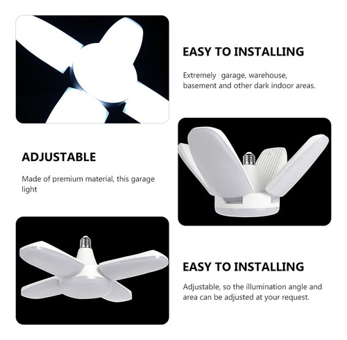Luces De Garaje Led Plegables Deformables De 6500 K Con Torn