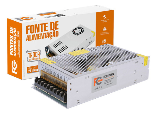 Fonte Colméia Estabilizada 24v 10a 240w Led Câmera Cftv Auto