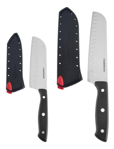 Cuchillos Santoku 5  Y 7 , 2pzs Farberware