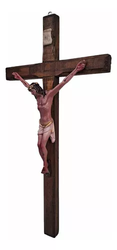 Crucifijo pared de 34 cm en resina : 21.90 euros