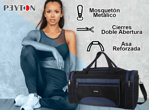 Imagen 3 de 10 de Bolso Gimnasio Grande Deportivo Urbano Reforzado Tira De Hombro Color La Mejor Calidad! Diseño By Tsr