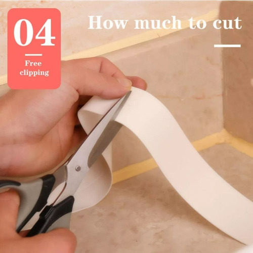 Imagen 4 de 7 de Cinta Impermeable Autoadhesiva Para Bordes, Esquinas Baño