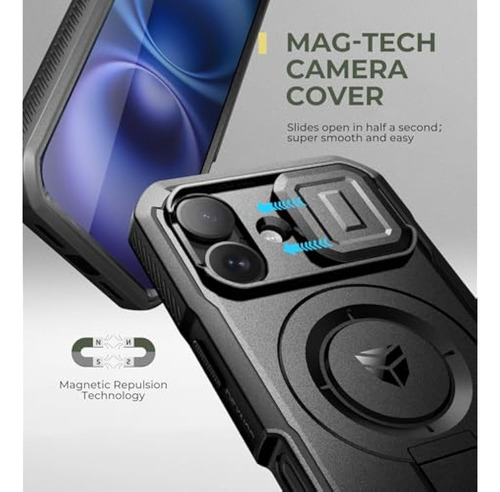 Capa Dexnor Para iPhone 16 Com Capa De Câmera Deslizante
