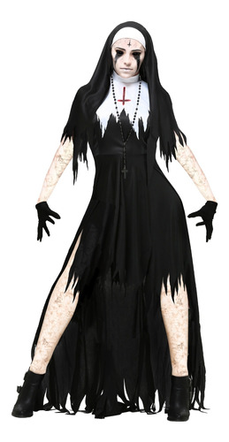 Disfraz Talla Medium De Monja Espantosa Para Mujer Halloween