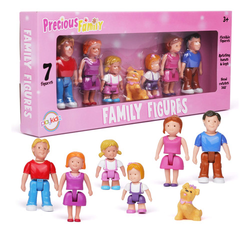 Playkidz Figuras Familiares  Juego De 7 Personas Pequeas De