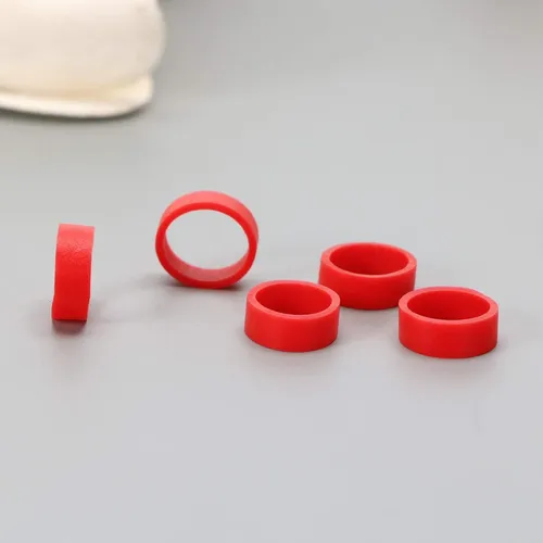 100 Sujetacables De Silicona Onlykxy Reutilizables Rojo