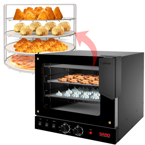 Forno Smart Saro Turbo Convector 4 Esteiras Em Inox 127V