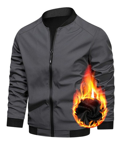 Chaqueta Piloto Delgada Casual Para Bombardero De Invierno P