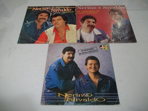 Lote 3 Lps Nerino E Nivaldo Dupla Sertaneja Disco Vinil 