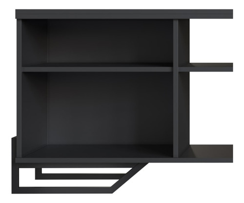 Rack Industrial 180 Cm 2 Pt Com Tela Em Metal 1027 Preto Pp