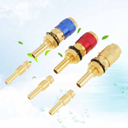 Imagen 6 de 8 de Conector Rápido Profesional De Gas Y Agua De 6 Piezas Para M