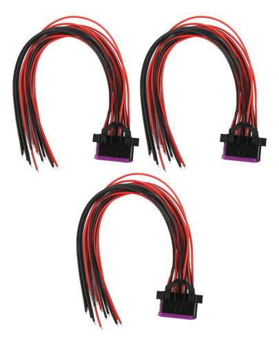 3 Peças De Cabos De Conector Fêmea Obd2 De 16 Pinos 30 Cm J1