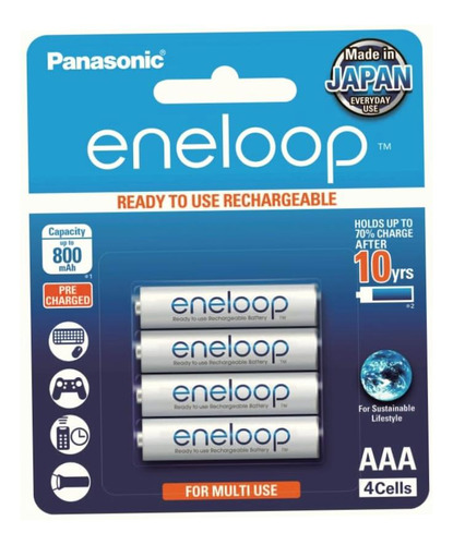 Panasonic Pilas Recargables Ni-mh Eneloop Pro Tipo Aaa Con 4