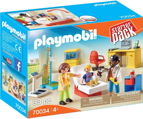 Playmobil Medico Pediatra Con Mama Y Niño 70034 City Full