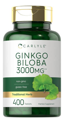 Ginkgo Biloba 3000 Mg Con Fitoquimicos Naturales 400 Tab