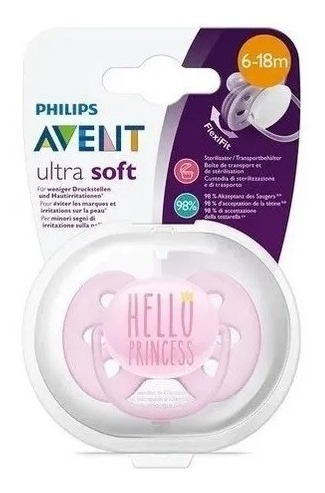 Imagen 4 de 6 de Chupete Philips Avent Ultra Soft Flexible 6-18m Meses 52901
