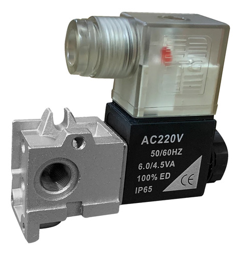 Válvula Pneumática Solenoide Mini 3/2v 1/8 220v