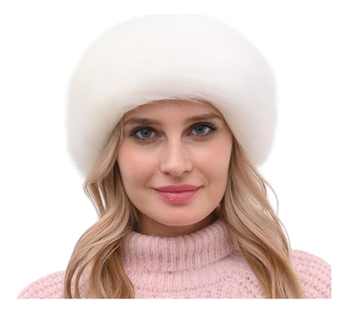 Gorra Mujer Gorro Ruso Con Muñequeras Piel Sintetica Premium