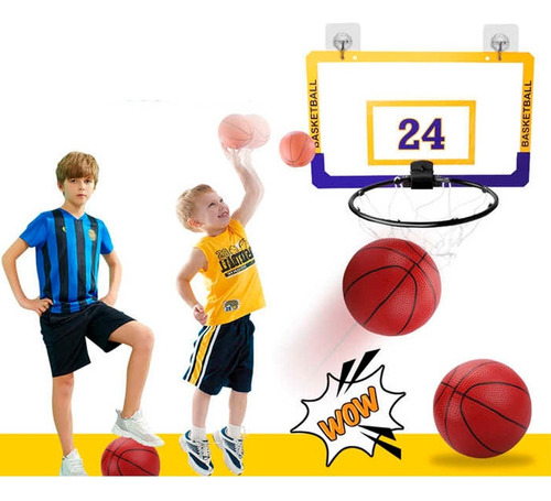 Aro De Basketball Con Tablero Infantil Malla +pelota+ Bombin