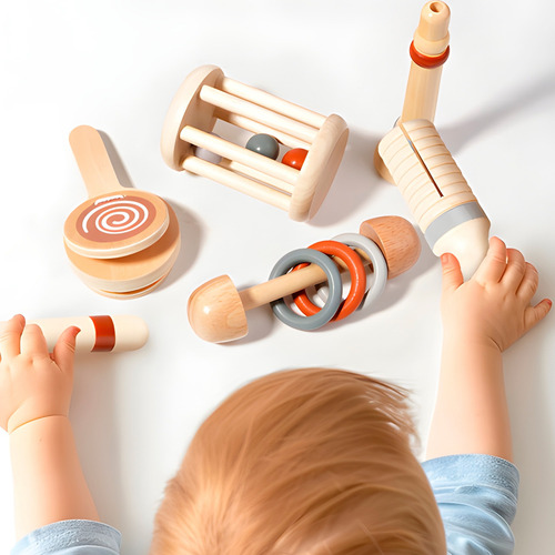 Sonajeros Juguetes Madera Musicales Sensoriales Didáctico