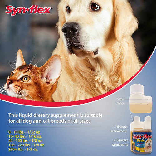 Synflex Pets Líquido Glucosamina Fórmula Para Mascotas, 8oz