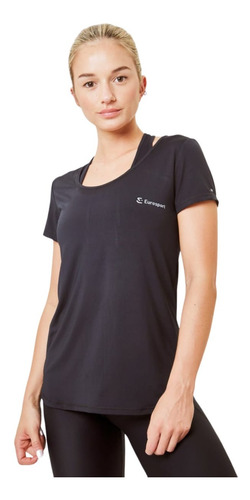 Remera Deportiva Mujer Combinada Color Y Tul Eurosport Sgind