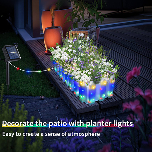Luces Para Macetas Con Luz Solar Para Exteriores, Alimentada