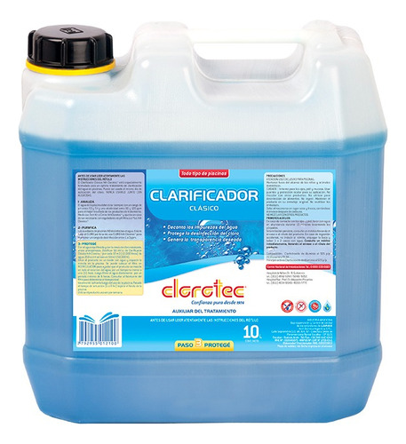 Clarificador Clásico Para Pileta Agua Turbia Clorotec 10lt