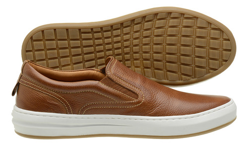 Kit 2 Pares Sapatenis Casual Slip On + Dock Sider 100%couro