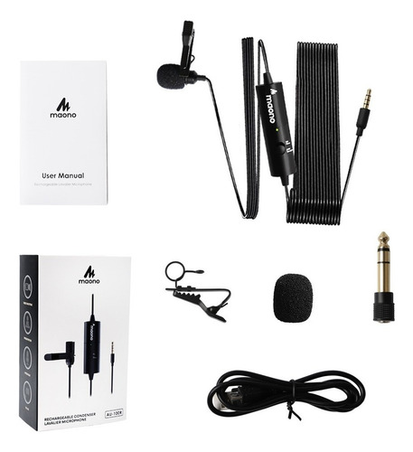 Micrófono Corbatero Lavalier Maono Au-100 Omni Mini Plug Pc