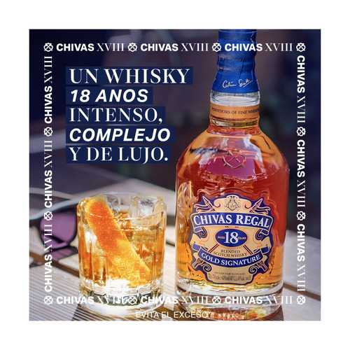 Whisky Chivas Regal 18 años Scotch escocés 750 mL