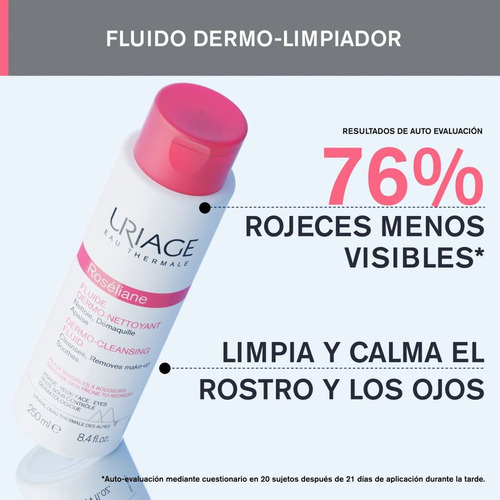 Roséliane Fluido Dermo-limpiador 250 Ml De Uriage