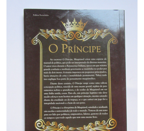 Nicolau Maquiavel - O Príncipe - Livro Usado Em Ótimo Estado